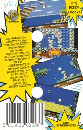 Bubble Dizzy (UK) (1991) (Trainer) box cover back